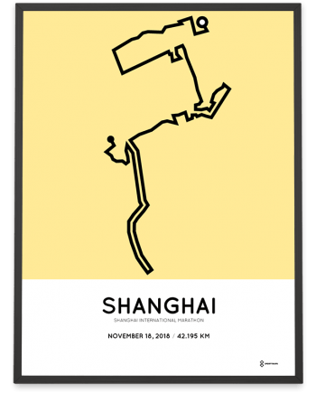 2018 Shanghai International marathon course sportymaps poster