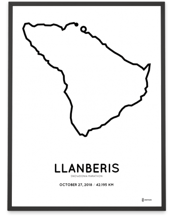 2018 Snowdonia marathon route map poster