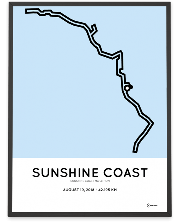 2018 Sunshine coast marathon course poster