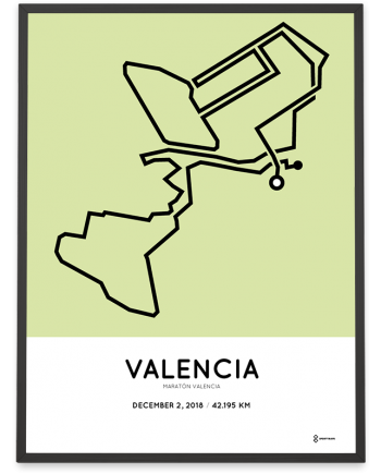 2018 Maratón Valencia course sportymaps poster