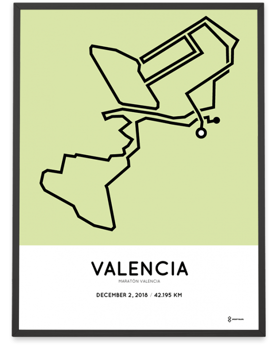 2018 Maratón Valencia course sportymaps poster