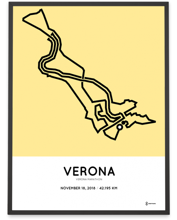 2018 Verona marathon percorso print