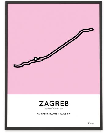 2018 Zagreb marathon course print