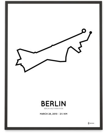2010 Berlin half marathon sportymaps strecke print