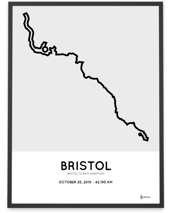 2015 Bristol to Bath marathon course poster