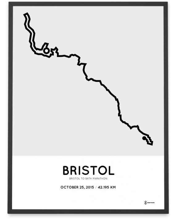 2015 Bristol to Bath marathon course poster