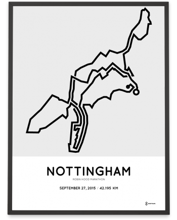 2015 Robin hood marathon Nottingham course poster