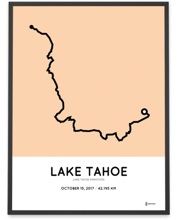 2017 Lake tahoe marathon course poster