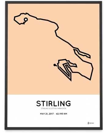 2017 Stirling scottish marathon route poster