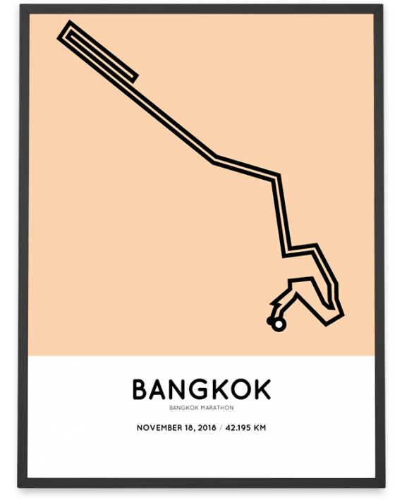 2018 Bangkok marathon course poster