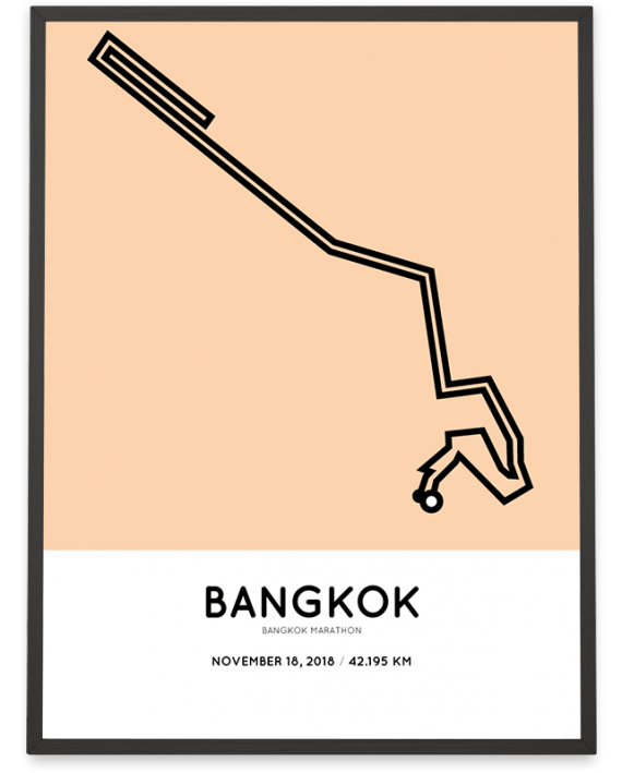 2018 Bangkok marathon course poster