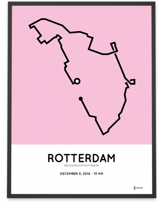 2018 Bruggenloop Rotterdam parcours print