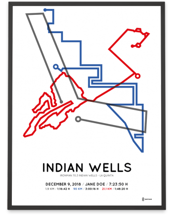 2018 Ironman 70.3 Indian wells la quinta sportymaps poster