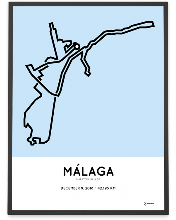 2018 Maraton Malaga course poster