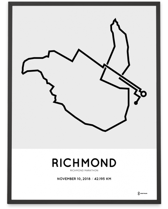 2018 Richmond USA marathon course poster