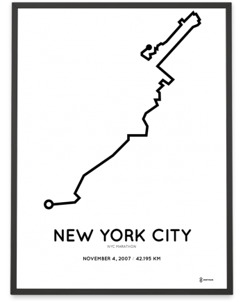 2007 New York City marathon course poster
