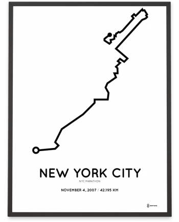 2007 New York City marathon course poster