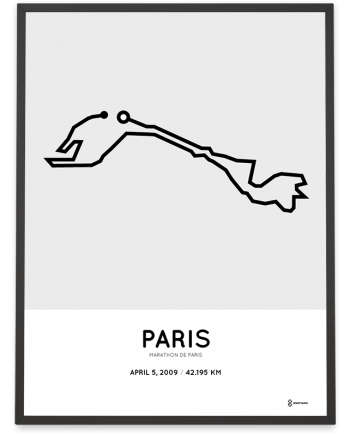 2009 Marathon de Paris route print