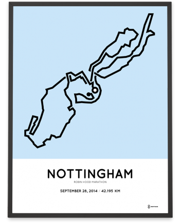 2014 Nottingham marathon course poster
