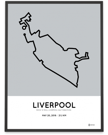 2018 RnR Liverpool half marathon course poster