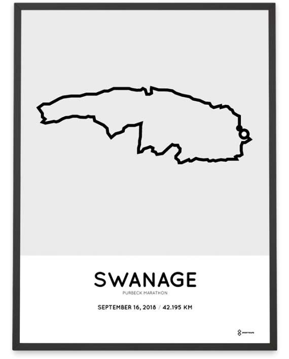 2018 Purbeck marathon course poster