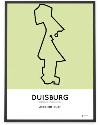 2018 Rhein-ruhr halbmarathon strecke poster