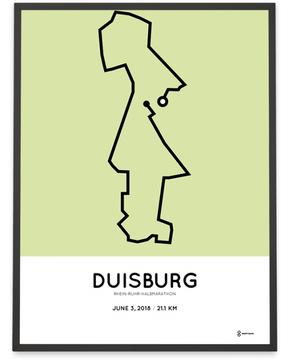 2018 Rhein-ruhr halbmarathon strecke poster