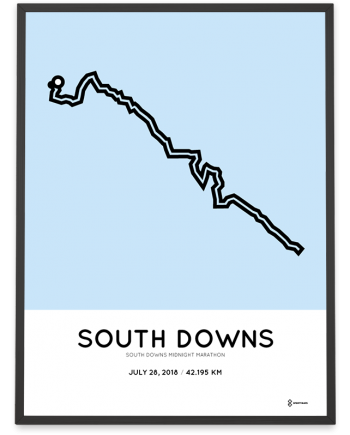 2018 South Downs Midnight Marathon course poster