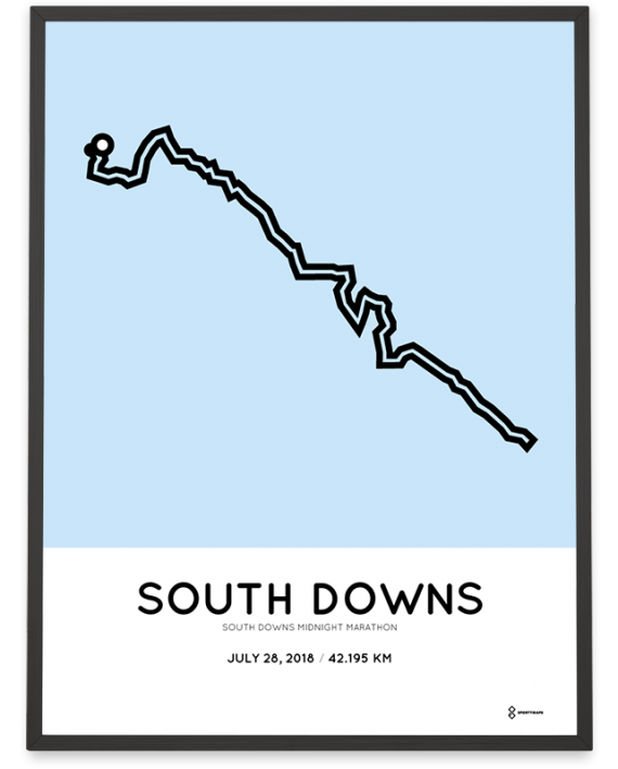 2018 South Downs Midnight Marathon course poster