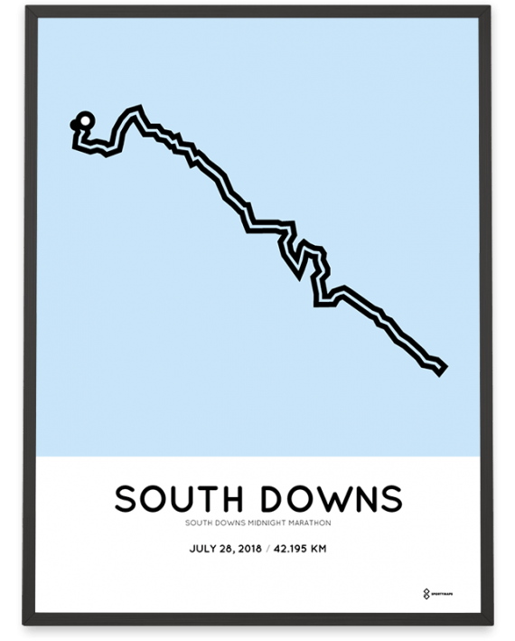 2018 South Downs Midnight Marathon course poster