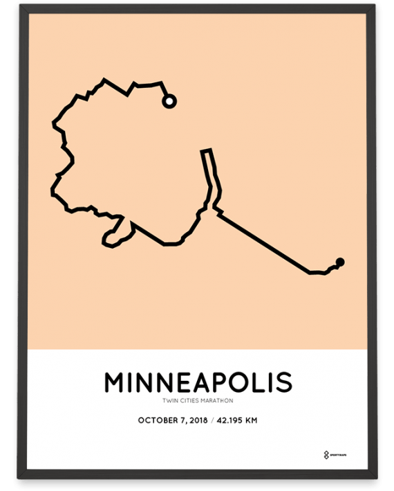 2018 Twin Cities Marathon sportymaps course poster