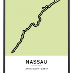 2019 Bahamas marathon Sportymaps course print