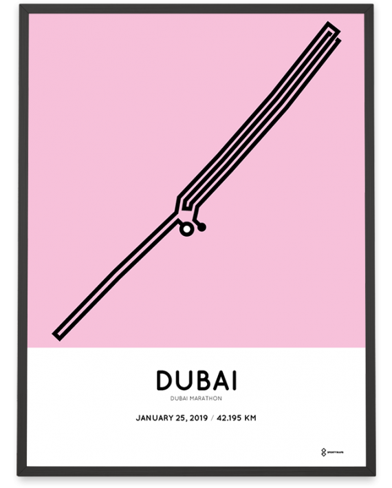2019 Dubai marathon course poster
