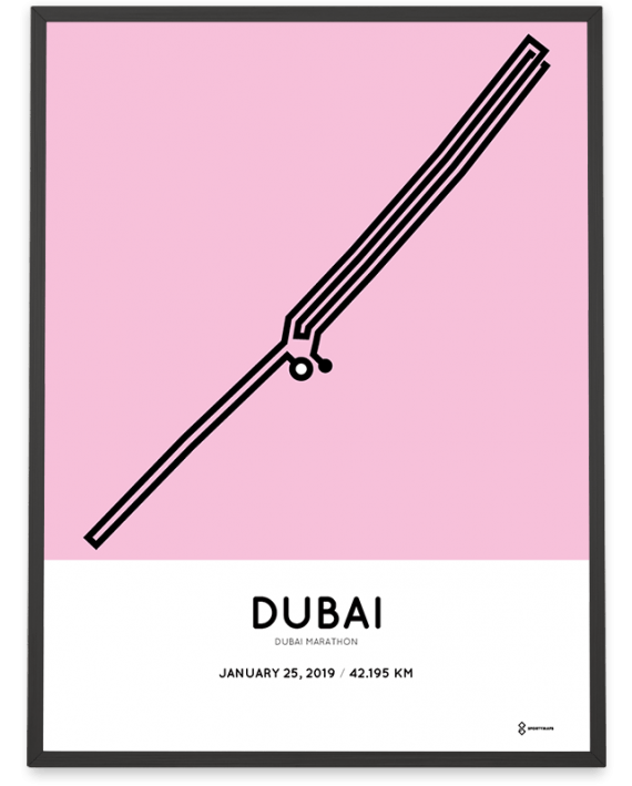 2019 Dubai marathon course poster