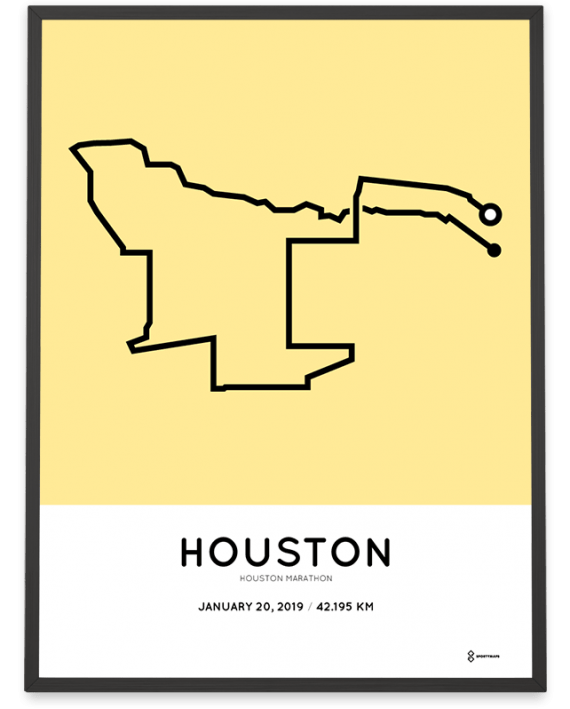 2019 Houston marathon course poster