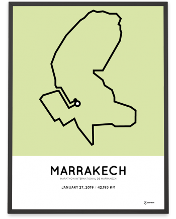 2019 Marrakech marathon parcours poster