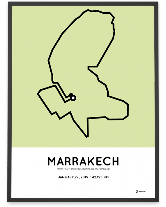 2019 Marrakech marathon parcours poster