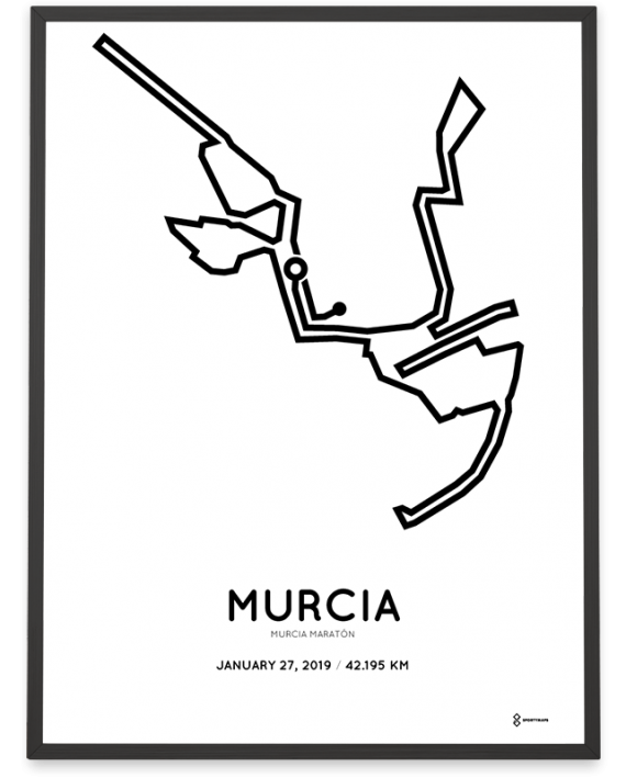 2019 Murcia marathonmap print