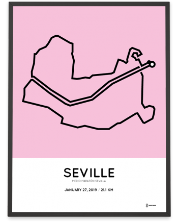 2019 Seville half marathon course poster