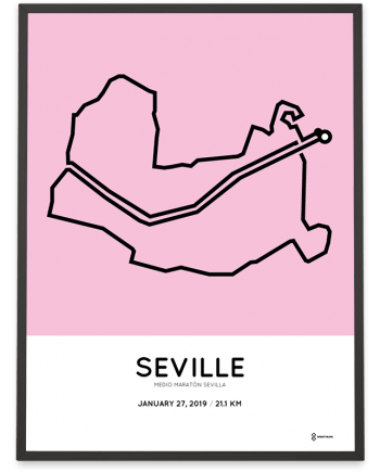 2019 Seville half marathon course poster