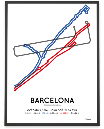 2016 Ironman Barcelona sportymaps course poster