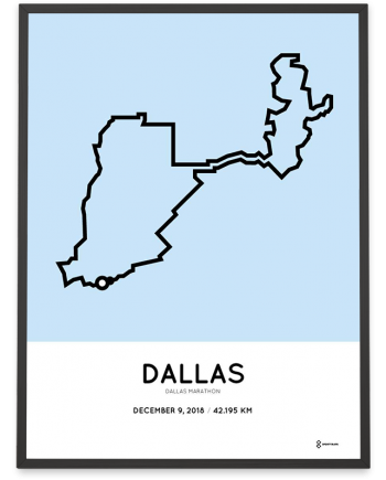 2018 Dallas marathon course poster