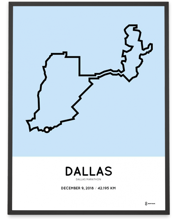 2018 Dallas marathon course poster