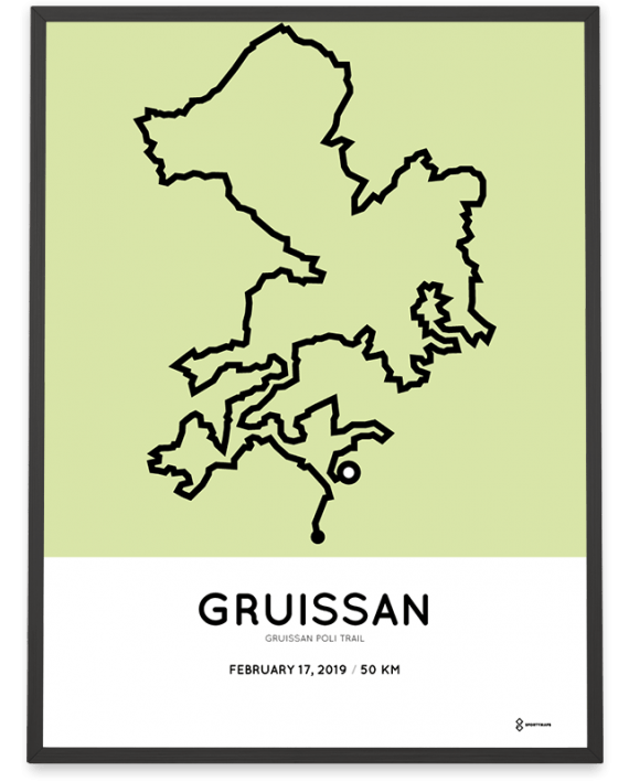 2019 Gruissan Poli Trail 50km parcours print