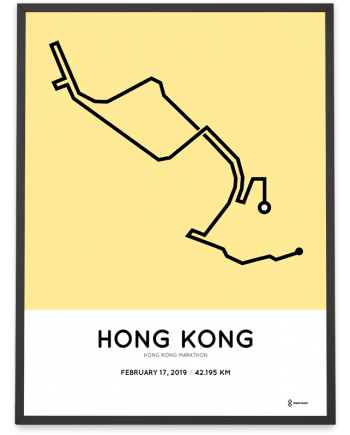 2019 Hong Kong marathon course poster