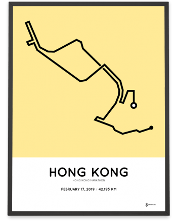 2019 Hong Kong marathon course poster