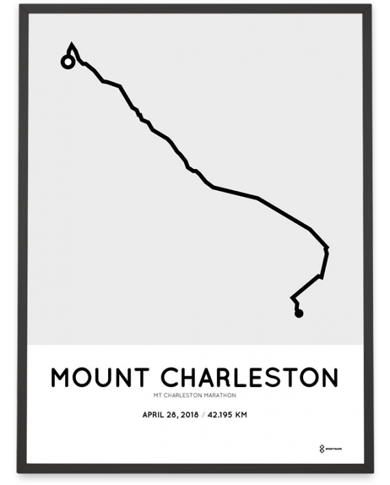 2019 Mt Charleston marathon routemap poster