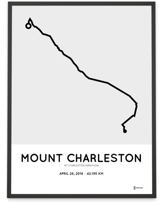 2019 Mt Charleston marathon routemap poster