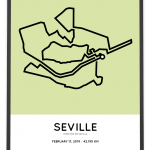 2019 Seville marathon course poster