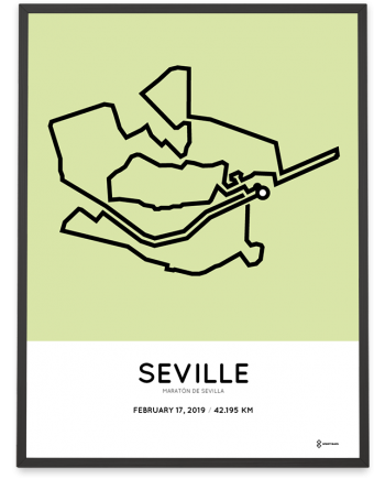 2019 Seville marathon course poster